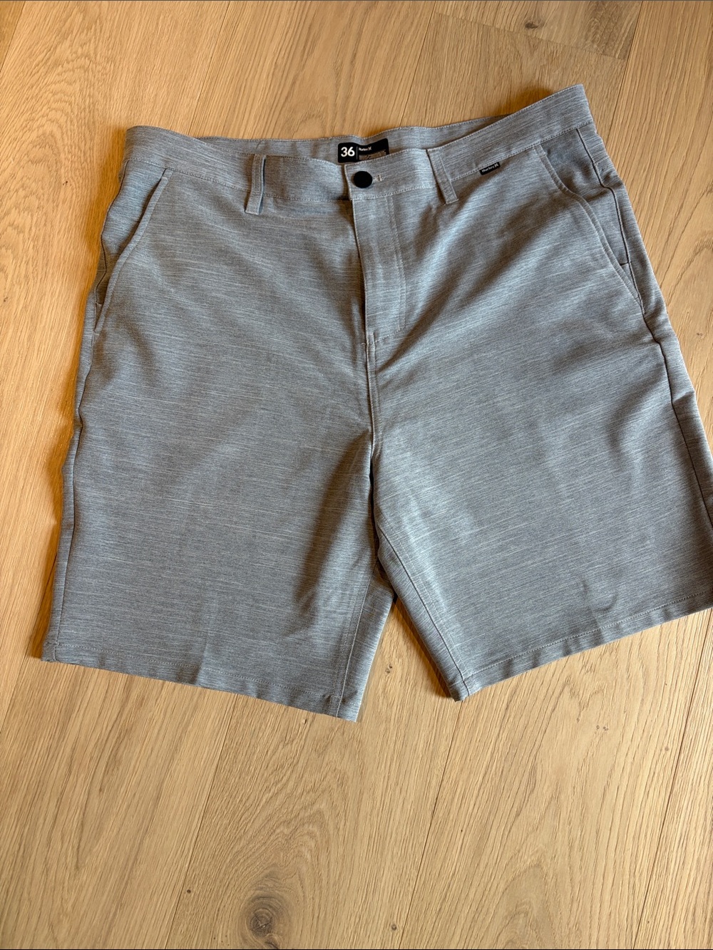 Hurley Men's Gray Flat-Front Shorts